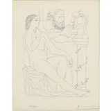 Pablo Picasso, The Model and Sculptor, Lithograph from the Vollard Series