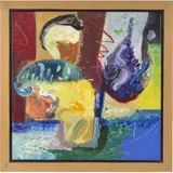 Venezuela Luis Barreto, Abstract Composition, Acrylic on Canvas