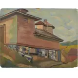America Hyde Solomon, Sloatsburg Farm #2, Oil on artist board. Marked and