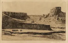 The Edge of the Rim Rocks by Edward Borein, etching and drypoint, offered Mar 2026
