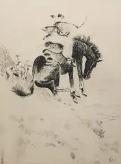 Wild Ride by William "Bill" Gollings, etching, offered Mar 2026
