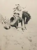 William "Bill" Gollings, Wild Ride, etching