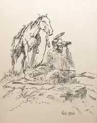 The Whiteman's Eyes by William "Bill" Gollings, etching, offered Mar 2026