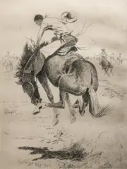 A Rough Voyage by William "Bill" Gollings, etching, offered Mar 2026