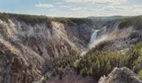 Lookout View, Lower Yellowstone Falls by Jessica L. Bryant, watercolor, offered Mar 2026