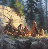 Don Oelze, Dusk at Elkhorn Camp, oil on canvas