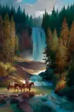 Colt Idol, Montana Oasis, oil on canvas