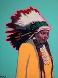 Chief Joseph by Aaron Hazel, oil on canvas, gallery wrapped, offered Mar 2026