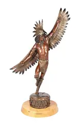 Spirit of the Thunderbird by Chris Navarro, bronze on swivel base, offered Mar 2026
