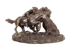 Robert Scriver, When One Shot is Enough, bronze
