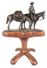 Truman Bolinger, The Outfitter, bronze with custom stand
