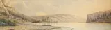 Lake Landscape by Ralph E. DeCamp, watercolor, offered Mar 2026