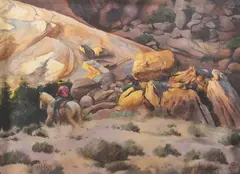 William Matthews, Canyon Camouflage, watercolor