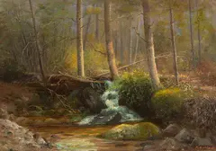 Ralph E. DeCamp, Stream Near Boulder, oil on canvas
