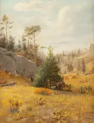 Ralph E. DeCamp, Hide and Seek, oil on canvas