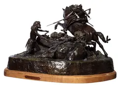 Robert Scriver, Too Late for the Hawken, bronze