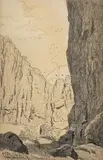 Maynard Dixon, Study of The Ancients, mixed media
