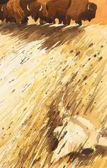 Bev Doolittle, Buffalo, watercolor