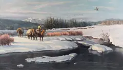 Steve Devenyns, Yellowstone Straggler, oil on board
