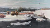Steve Devenyns, Yellowstone Straggler, oil on board