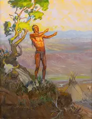 J. K. Ralston, Indian Prayer, oil on canvas