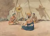 Peace Pipe by Leonard H. Reedy, watercolor, offered Mar 2026