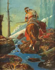 Downstream by William Standing, oil on board, offered Mar 2026