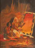 William Standing, Storyteller, oil on canvas