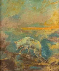 William Standing, On the Prowl, oil on panel