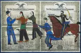 The Arrest of Crazyhorse by Stan Natchez, mixed media on May Department Stores Company stock certificates, offered Mar 2026