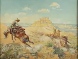 (1882-1970) Tug of War by Hart Merriam Schultz, gouache, offered Mar 2026