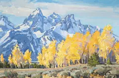 Conrad Schwiering, Autumn Changes 12" x 18", oil on board