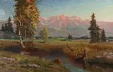 Raphael Lillywhite, Wyoming Landscape 24" x 36", oil on canvas