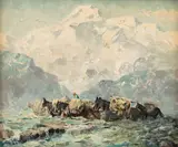 Eustace Paul Ziegler, The Pack Train 10" x 12"