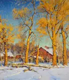 Charles Fritz, In the Company of Cottonwoods 30" x 26"