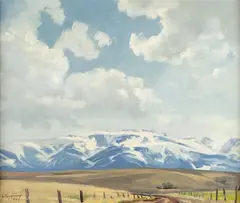 Leroy E. Greene, April Clouds, oil on canvas