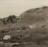 The Round Up Breaking Camp by Laton Alton Huffman, photograph Lower center: #176 The Round-Up Breaking Camp, Negative, Print and Co, offered Mar 2026
