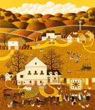 Charles Wysocki, The Quilting Bee, oil on canvas