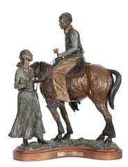 Truman Bolinger, Country Courtship 17.5" 14.5" 11", bronze