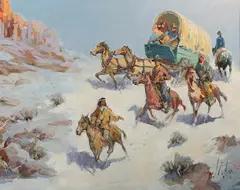 Vladan Stiha, Navajo, oil on canvas
