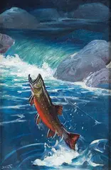 Frank Stick, Arctic Char, oil on canvas