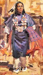 Gary Joseph Schildt, The Purple Dress, oil on canvas
