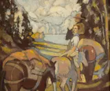 Clark Hobart, The Pack Trip, oil on canvas