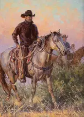 Shawn Cameron, Morning on the Cataract Plains, oil on canvasboard