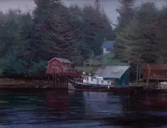 Waiting by Michael Albrechtsen, oil on canvas, offered Mar 2026
