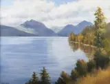Lake Shore by David Marty, oil on canvas, offered Mar 2026