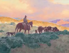Kim Mackey, The Sagebrush Trail, oil on canvasboard
