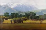Michael Albrechtsen, At the Bottom of the Mountains, oil on canvas