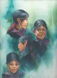 Anticipating Feast Day by Glenna Goodacre, watercolor, offered Mar 2026
