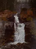 Craig Tennant, Misty Cascade, oil on canvas